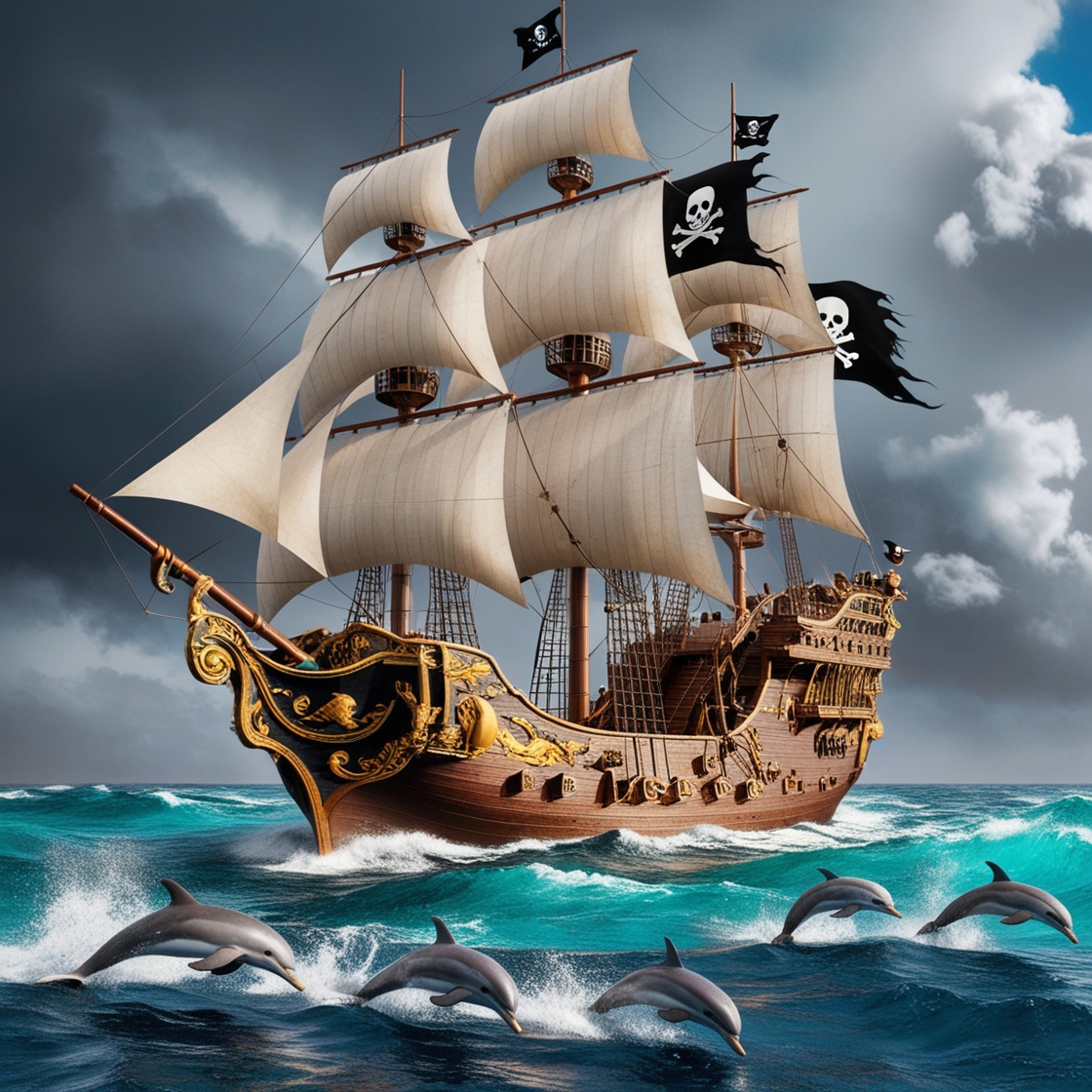 Majestic pirate ship