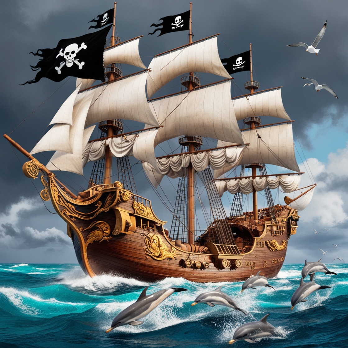 Majestic pirate ship