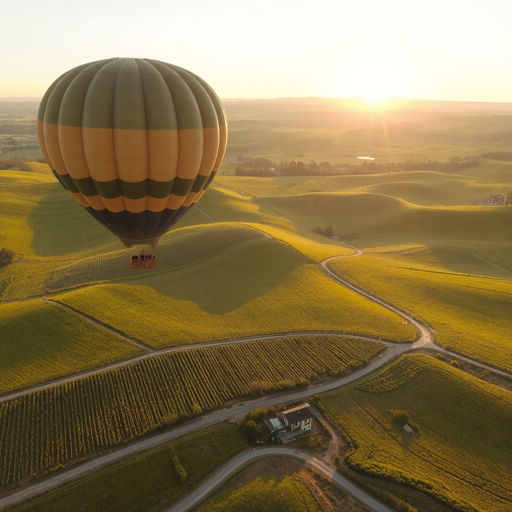 A hot air balloon