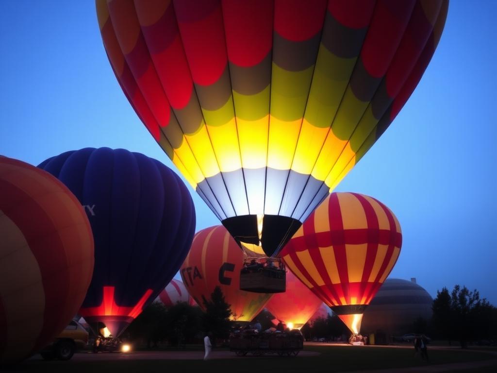 A hot air balloon