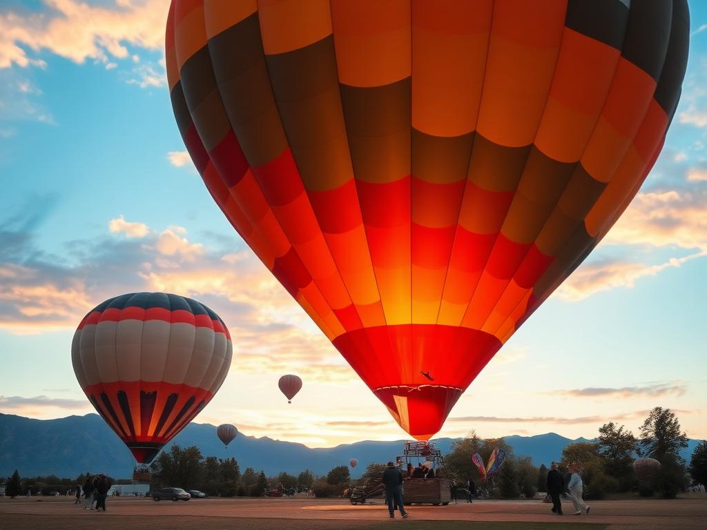 A hot air balloon