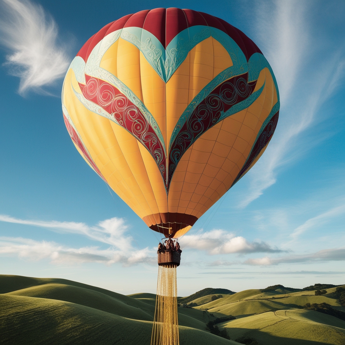 A hot air balloon