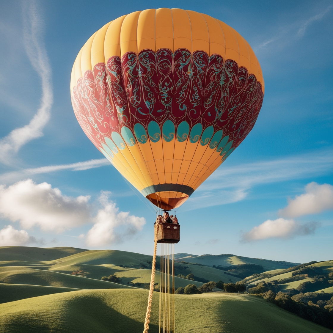 A hot air balloon