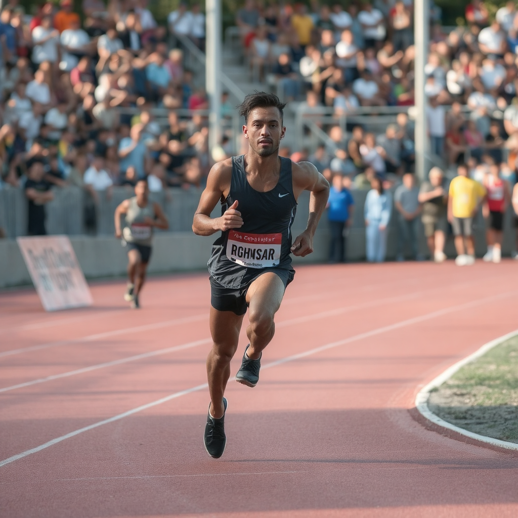 A runner sprinting