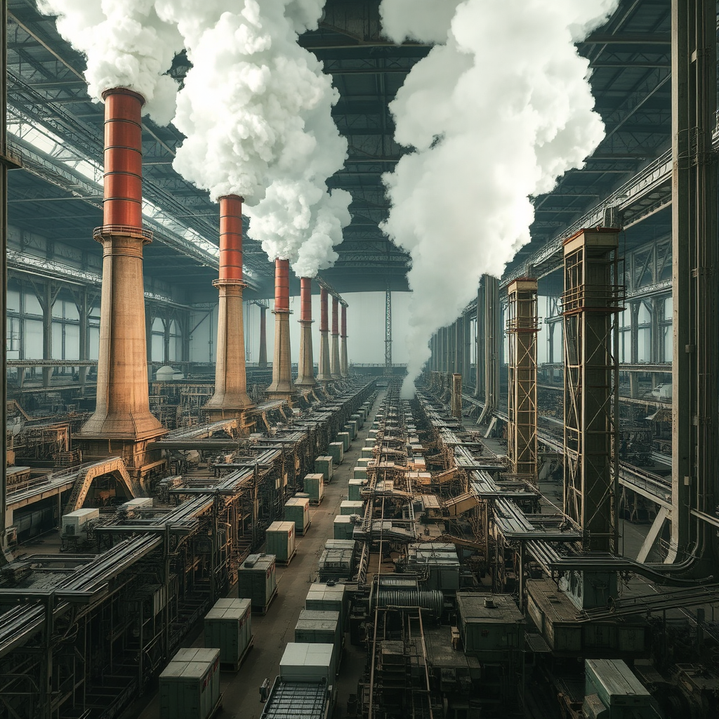 A sprawling industrial factory