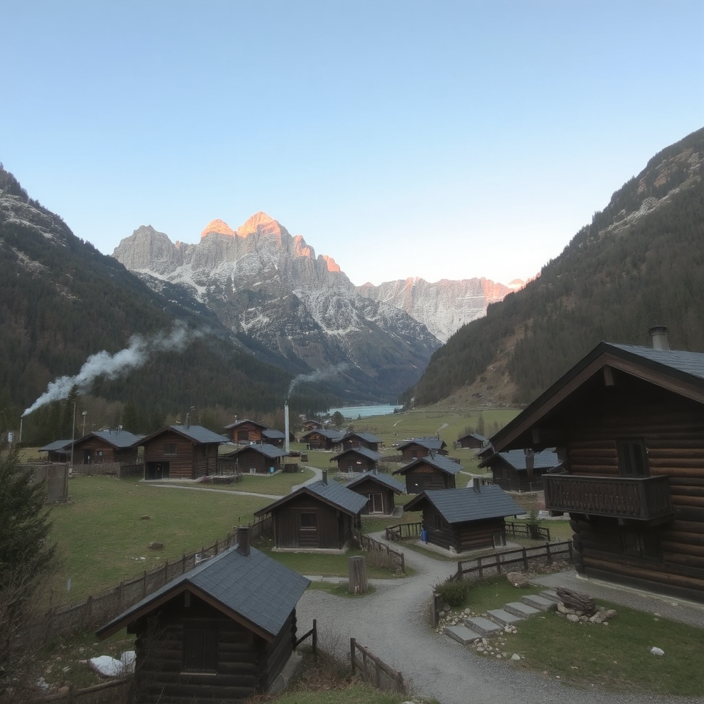 Cozy mountain village