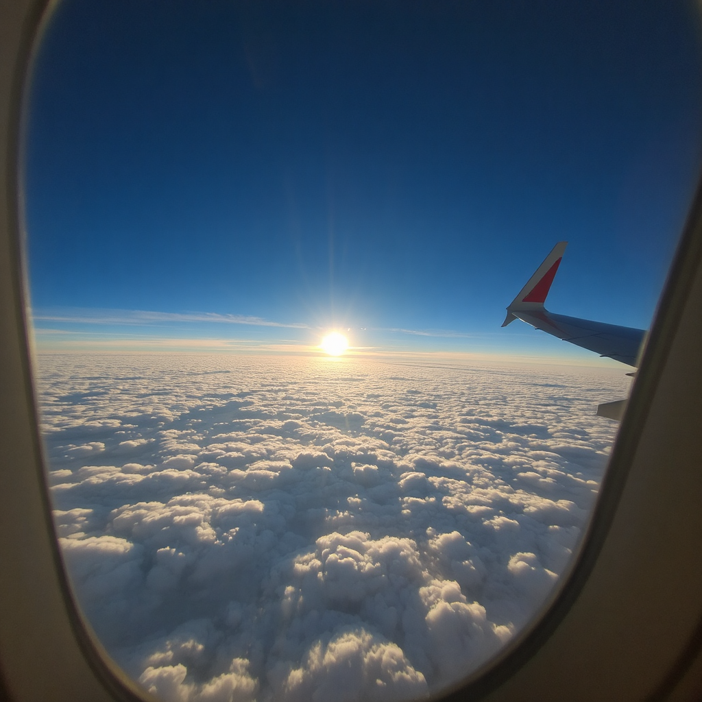 View from an airplane window